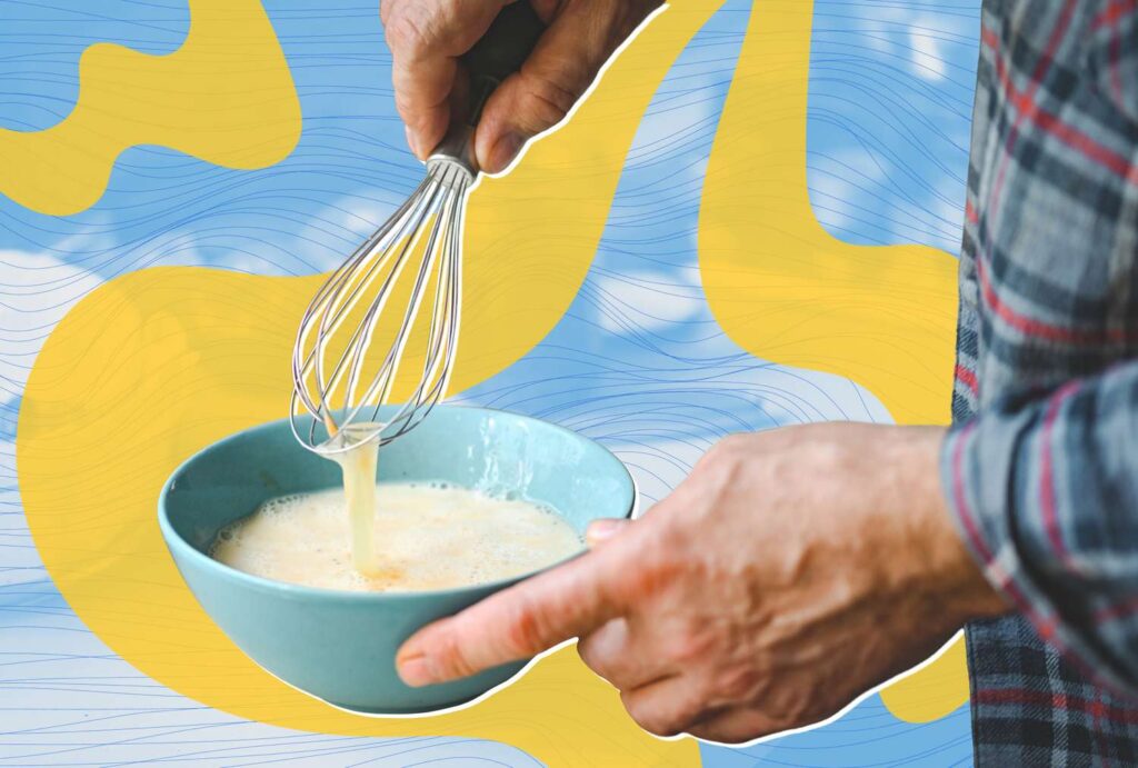 Truco de huevos revueltos esponjosos: agregue agua, no leche